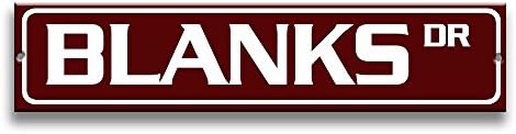 Hermosaa BLANKS Street Name Sign Personalized Family Lastname Sign Garage Sign 4" x 18"