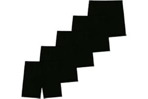 KEREDA 5 Pack Girls Cycling Black Shorts Kids Children Teen Bike Dance Pe Shorts for Under Dress Soft Stretchy Breathable Summer 4-10 Years