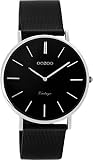 Oozoo Vintage Damenuhr Metallband 36 MM Schwarz/Schwarz C8866