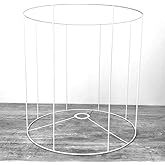 Armature Ronde Blanche Pour Abat-jour, Hauteur Et Diam. 25 Cm