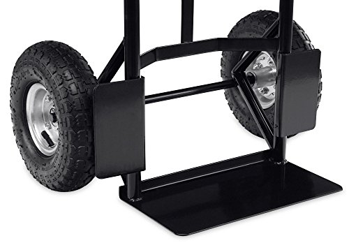 Stagecaptain Carryboy Sackkarre (Transportkarre, Stapelkarre, Stabiler Metallrahmen, Luftreifen mit ca. 27 cm Durchmesser, Robuste Sicherheits-Haltegriffe, Belastbar bis 200 kg) schwarz - 4