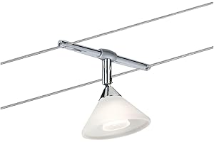 Paulmann Spot Colmar Sistema de Cableado de Iluminación, Foco Único, Potencia Máx. 10 W, Color Cromado Mate/Ópalo, Bombillas No Incluidas, 94138