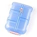 Produktbild Pillenbox Organizer, Klein Einfach Pillendose Vitamin Caddy Tablettenbox mit 10 Fächer für Reise/ Urlaub/ Outdoor Sport (Durchsichtig Blau)