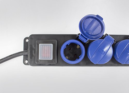 as – Schwabe 3-fach Verteilersteckdose, 1,5m H07RN-F 3G1,5, IP44 Aussenbereich, Gewerbe, Baustelle, 38603 - 7