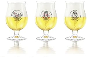 RAINBEAM Duvel Bicchiere da Birra 33cl (Set di 3) Birra Belga Forma Perfetta per Bere La Birra