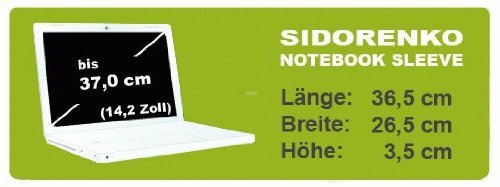 Sidorenko Designer Laptoptasche Notebooktasche Sleeve Größe 39,6cm von 15″ bis 15,6″ Zoll Neopren Schutzhülle - 4