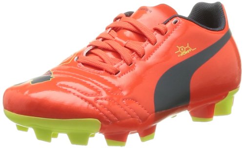 Puma Evopower 4 Fg Jr - Botas de Fútbol de material sintético niño, Rojo (Rot (fluro peach-ombre blue-fluro yellow 01)), 30