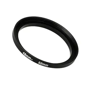 Fotodiox Metal Step Up Ring Filter Adapter, Anodized Black Aluminum 48mm-52mm, 48-52 mm