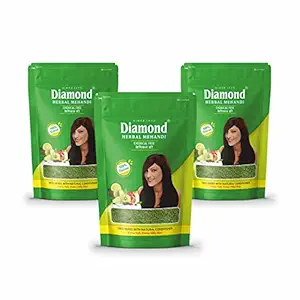 Diamond Herbal Mehandi (140g X 3 = 420)(Pack of 3) | Chemical FREE |