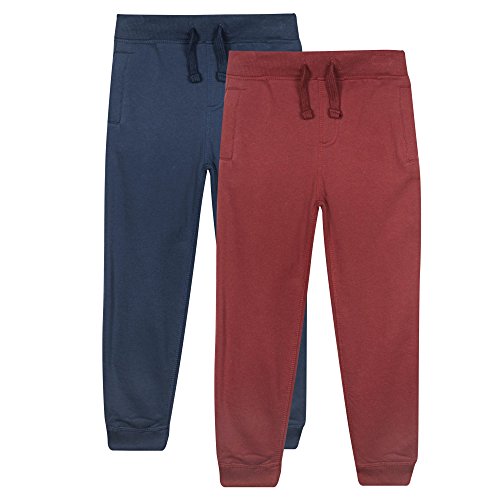 Bluezoo Kids Pack Of Two Boy's Navy And Wine Jogging Bottoms Age 11-12