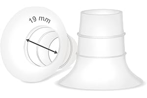 Maymom Inserto flangiato da 19 mm compatibile con Elvie singola/doppia elettrica, Elvie Stride Cup (24 mm), compatibile con Medela PersonalFit Flex Shield, parti di ricambio non originali Elvie
