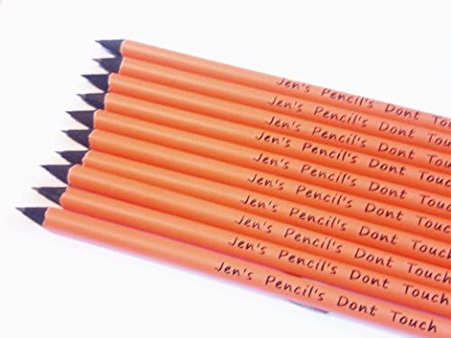 PERSONALISED WOODEN ORANGE/BLACK BLACKWOOD PERSONALISED WOODEN ENGRAVED PENCILS NOT CHEAP GOLD BLOCK THAT RUBS OFF. WHY NOT HAVE A MORE DEFINED CLASSY PRODUCT (BLACK LEAD ONLY) SAME TEXT ONLY