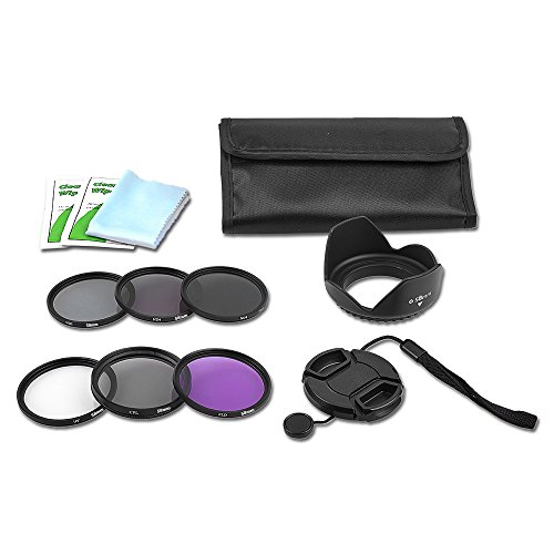 BPS 58mm Objectif Filtres Kit d Accessoire Filtres Protecteur  UV  CPL  FLD  58mm Kit d Accessoire Filtres ND  ND2 ND4 ND8  58mm Pare-soleil pour lentille Tulipe Paresoleil d objectif  1  Bouchon d objectif LENS CAP  1  Pochette de transport  1  Petit chiffon nettoyage d objectif  1  cble pour casquette    1      pour Canon Nikon Sony Olympus et les Autres Reflex Num  rique avec 58mm Filetage de lentille