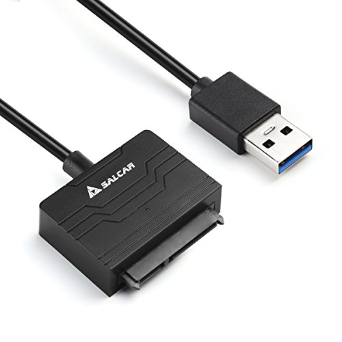 Salcar USB 3.0 SSD 2,5 Zoll SATA Festplatte Adapter Konverter [Optimiert für SSD, Unterstützung UASP SATA III]