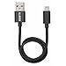 Produktbild USB Textil-Kabel Lightning MFI 35 cm AllDock (2018) / Fb.: Schwarz