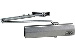 BURG-WÄCHTER Burg Wächter Türschließer für Innentüren, Hydraulisch, Variabel einstellbar, Breite bis 110 cm, Gewicht bis 80 kg, TS 504 S, Silber, 504 S SB, Türbreite bis 110 cm