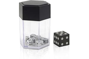 REBETOMO Explode Explosion Dice Easy Magic Tricks Big to Small Dices Magic Prop Novelty Funny Toy Close-up Performance Joke Prank Toy (Black)