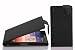 Produktbild Huawei P7 Flip Hülle in SCHWARZ von Cadorabo - Handyhülle in Kunstleder für Huawei P7 Case Cover Schutzhülle Etui Tasche in OXID SCHWARZ