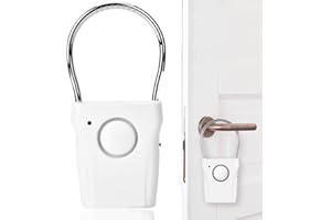 J U H U T O N G Door Handle Alarm Window Sensor Alarms 120dB Door Alarm for Home Security Touching Vibration Triggered Security Alarm for Travel Hotel Apartment Home Security