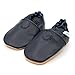 Dotty Fish Soft Leather Baby Shoes With Non Slip Suede Soles. Toddler Shoes. Plain Navy Shoe. Smart Design. Boys and Girls. 12-18 Months