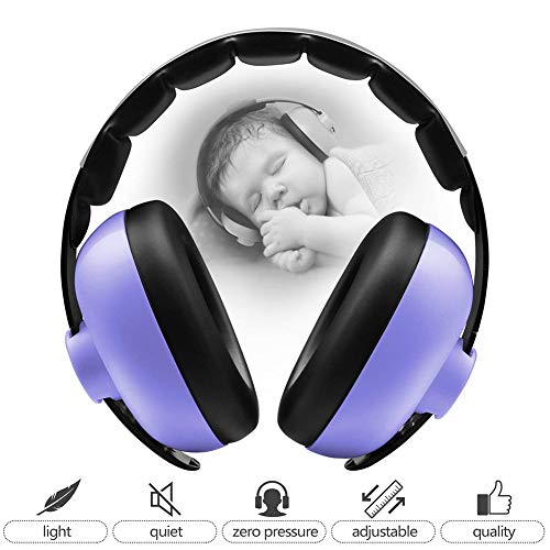 Preisvergleich Produktbild cozywind Baby Gehörschutz Kinder Gehörschutz Geräuschunterdrückung Kopfhörer verstellbar faltbar Lernen und Schlafen geräuschsicher Ohrenschützer Ohrenschützer violett violett