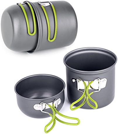 Camping Cookware, Togather Picnic Camping Hiking Backpacking Pot Pan Cookware Outdoor Cooking bowl set (2pcs)