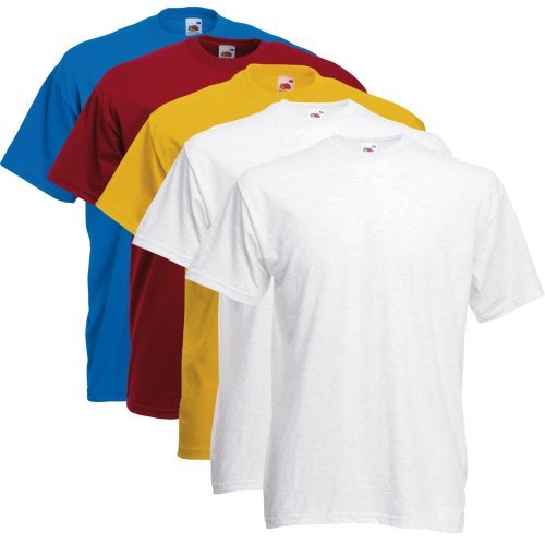 Fruit of the Loom 5X 61-036-0 - Camiseta, Hombre, Colour Set V, L