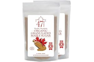 47 NORTH 47° North Kanadischer Granulierter Bio Zucker 2er Set, 2x250g, Grade A, glutenfrei, vegan, organic, einzigartiger Geschmack für Pancakes & mehr