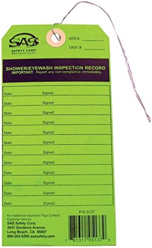 EYEWASH SERVICE TAG FOR 5135