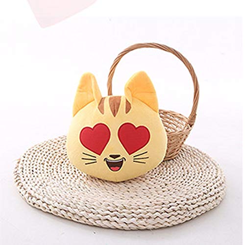 Preisvergleich Produktbild lzpoyaya Weiche Emoji Emotion Katze Plüschtiere, Kuscheltier Katze Kissen, Beschwichtigen Spielzeug Für Jungen Und Mädchen, Geschenke Für Kinder 28X25 cm