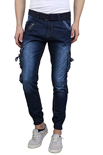 Magic Attitude Mens Slim Fit Denim Cargo Jeans Jogger RS.799 (80.00% Off) - Amazon