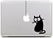 Produktbild NetsPower® Elegant Vinyl Decal Sticker Abziehbild Abziehbilder Aufkleber Power-up Kunst Schwarz für Apple MacBook Pro/Air 11" 13" 15" Zoll - Schöne Katze