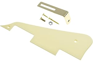 Dopro Pickguard für Epiphone Les Paul, 1-lagig, mit goldfarbener Halterung, cremefarben