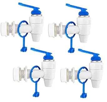 AquaDart RO Food Grade Tap With Washers + Nozzle Closure, Suitable for All RO Water Purifiers (4, Tap)