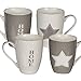 Produktbild Bada Bing 4er Set Tassen Stern Home Kaffeebecher Kaffeetasse Star Weiß 1766
