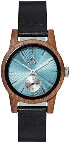 Premium Wooden Clock Tense Womens Leather Hampton (Made in Canada) – Walnut – türkies Dial Women's Watch M4701 W T-Shirt