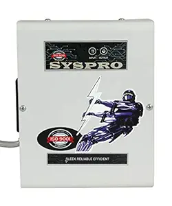 SYSPRO Captain Z Voltage Stabilizer for Xerox Machine Working Range (170v - 270v) Wall Mounted Stabilizer, White