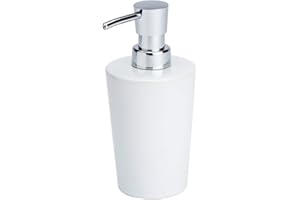‎WENKO WENKO Ceramiczny dozownik mydła Coni biały – dozownik mydła w płynie, pojemność 0,3 l, ceramika, 9,2 x 16,4 x 7,8 cm, biały