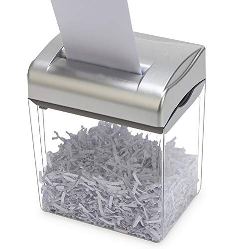Preisvergleich Produktbild LQSZJ Desktop-Aktenvernichter, elektrisches Büropapier mit Nagelpapier Kleiner Aktenvernichter Tragbarer Haupt-Gebrochener automatischer Induktions-Überhitzungsschutz der Papierzufuhr