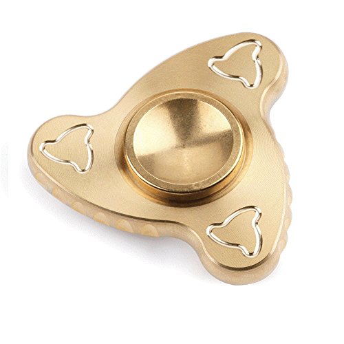 Tobeape Fidget Spinner, Up to 6 Mins Hand Spinner ADHD Fidget Toy, EDC Copper High Speed Tri-spinner, Noiseless Spins for Relieving Anxiety, Stress and Boredom - Mini Style
