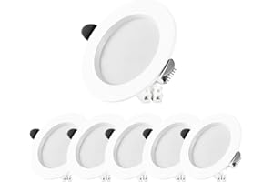 FTL Recessed Ceiling Lights Led Downlights Ceiling, Warm White 3000K, 7W=50W Equivalent, 450LM, LED Spotlights for Bathroom, Kitchen, Living Room 6-Pack