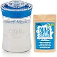 Kefirko Complete Milk KEFIR Starter Kit- 900ml Jar with Organic Grains – Make Your own Probiotic Drinks at Home for Good Gut Health and Build Your Immunity - Blue