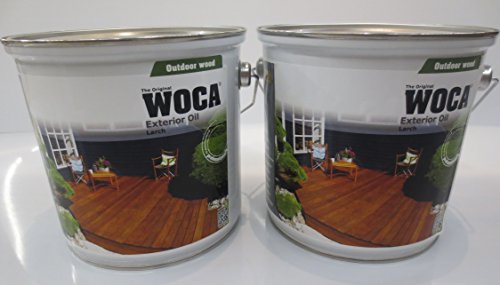 WOCA Spar-Set: 2x Lärche Exterior Oil 2,5 l = 5 l Terrassen Öl Pflege by Geizhaus24