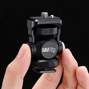 Honeytecs Mini Camera Monitor Mount Bracket Holder with Cold Shoe for Canon Sony Nikon DSLR Cameras