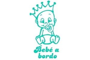 Artstickers® - adesivo con scritta "Bebé a Bordo", collezione Babyfun 9x16,5 Mente