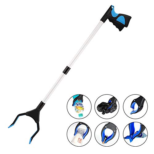 Awsuc Pinza telescopica, 82cm Pinza telescopica Pieghevole, Pinza Prensile,Raccoglitore di immondizia, Pinza Morsetto in Gomma