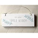 Türschild aus Holz ,Holzschild Familie,handmade,Türschild für die Haustür mit Namen, Glücksbrett, Hochzeitsschild