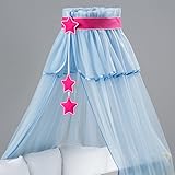 3-teilig: Betthimmel / Moskitonetz Baby, bunte Dekoration und Himmelhalter entworfen von Dreamzzz