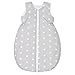 Produktbild Dkaren Schlafsack für Kinder für jeden Tag aus 100% Baumwolle in jeder Größe verfügbar (74-134cm) (122cm, Grau Sterne)
