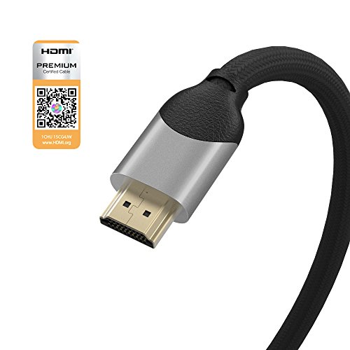 [Premium Zertifiziert] 4K HDMI Kabel 1.5 Meter / HDMI 2.0b, 21 Gbps, Ultra HD bei vollen 60Hz (keine Ruckler), HDR, 3D - 2